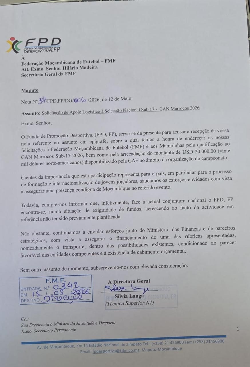 Dificuldades Financeiras da FMF para o CAN Sub-17 2026