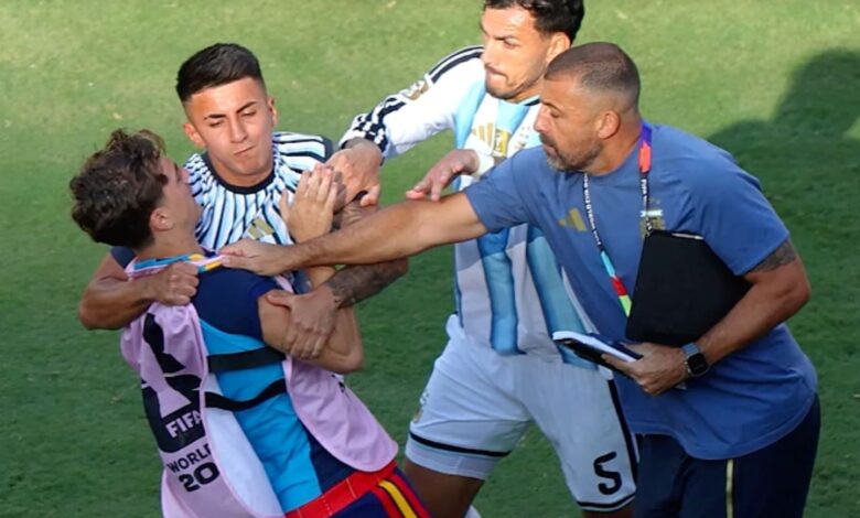 Final do Mundial termina em tensão com desacatos entre jogadores da Espanha e da Argentina 
